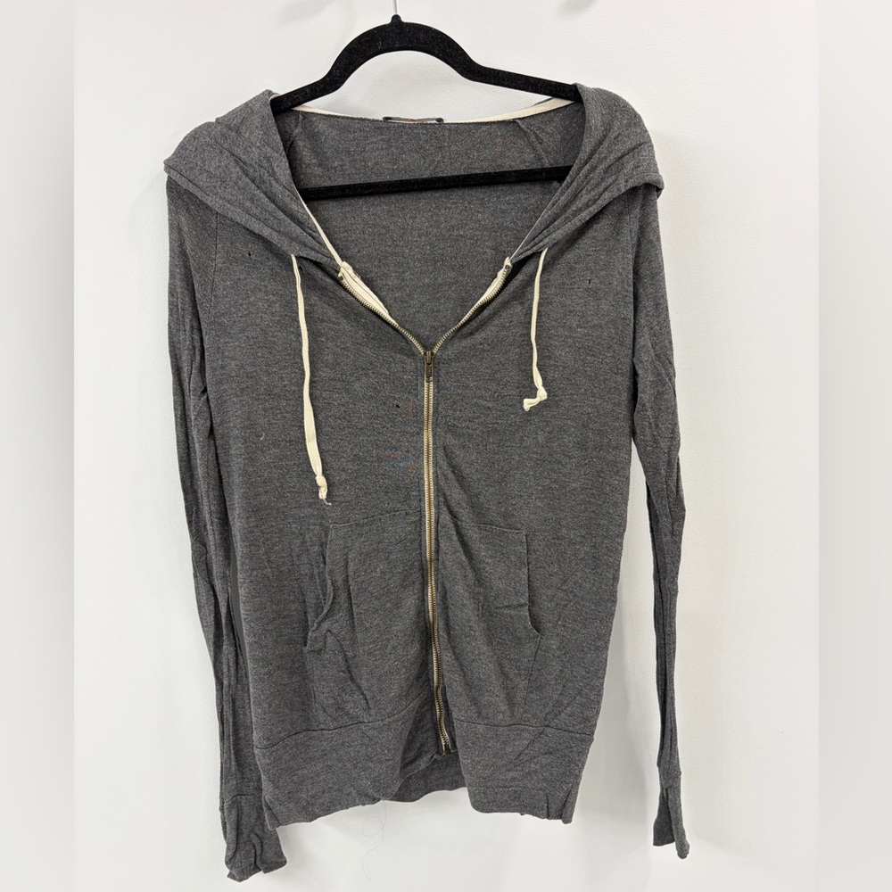 Brandy Melvillle Gray Zip Up Hoodie Sweater